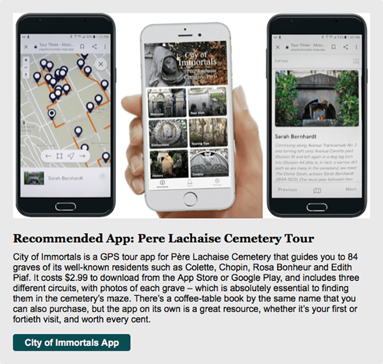 Recommended App: Père Lachaise Cemetery Tour