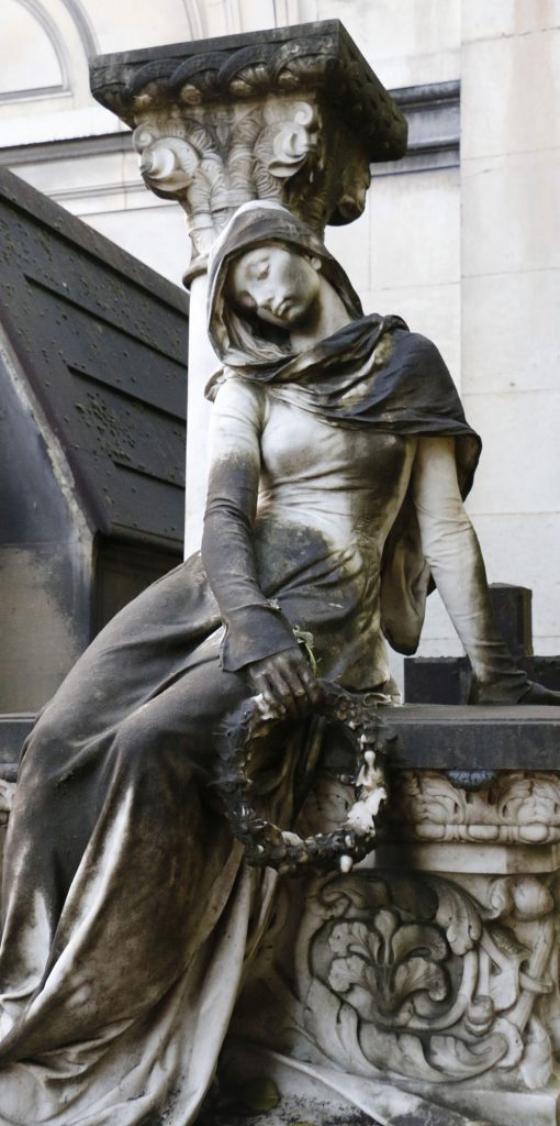 Effects of acid rain on statue
